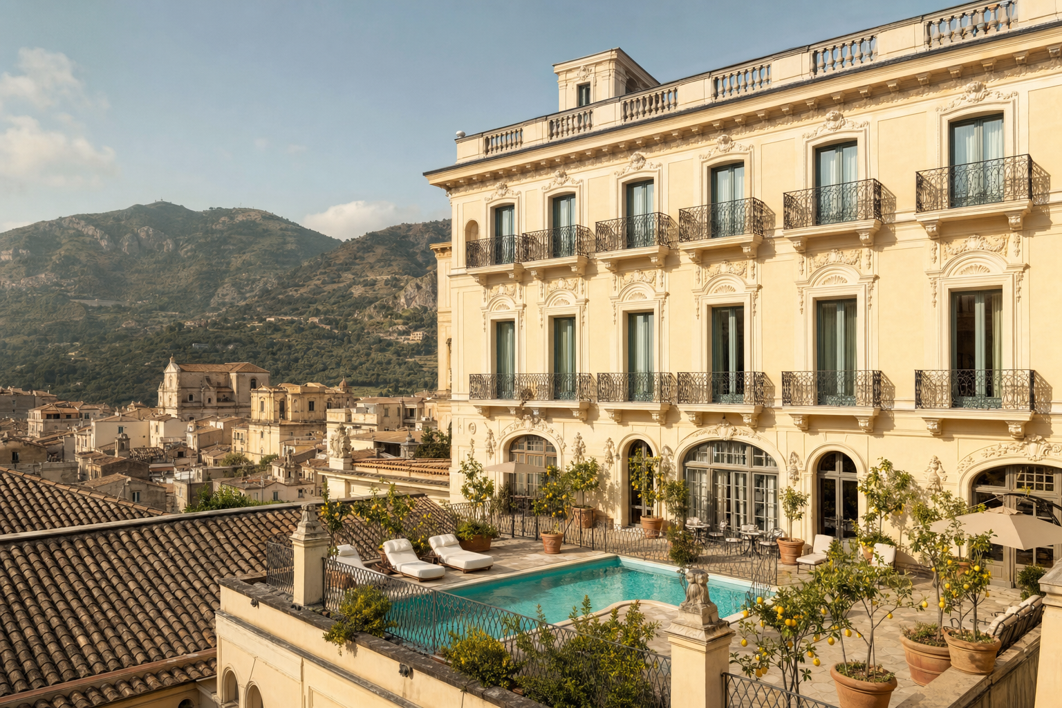 Hotel Castel Vecchio 4★ — palazzo Liberty con piscina sul tetto