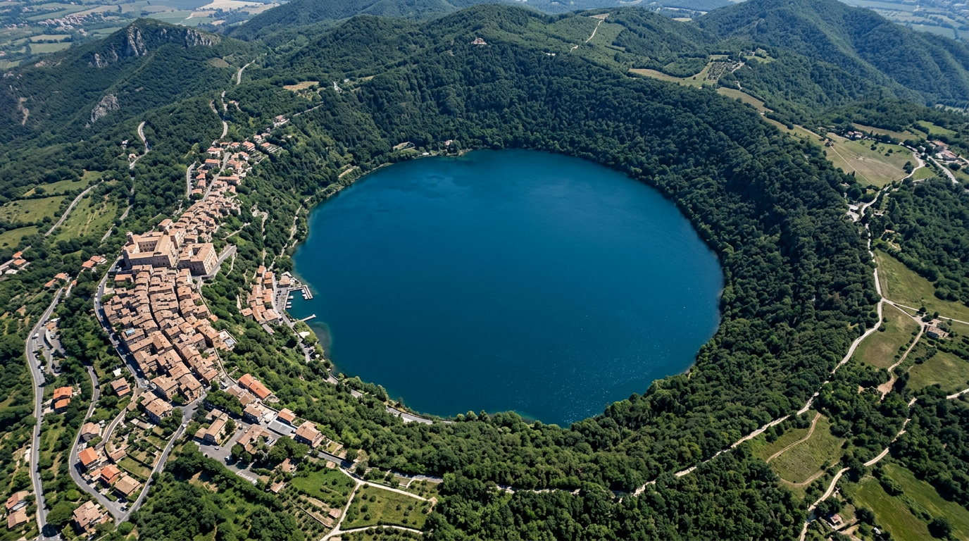 Il Lago Albano dall'alto