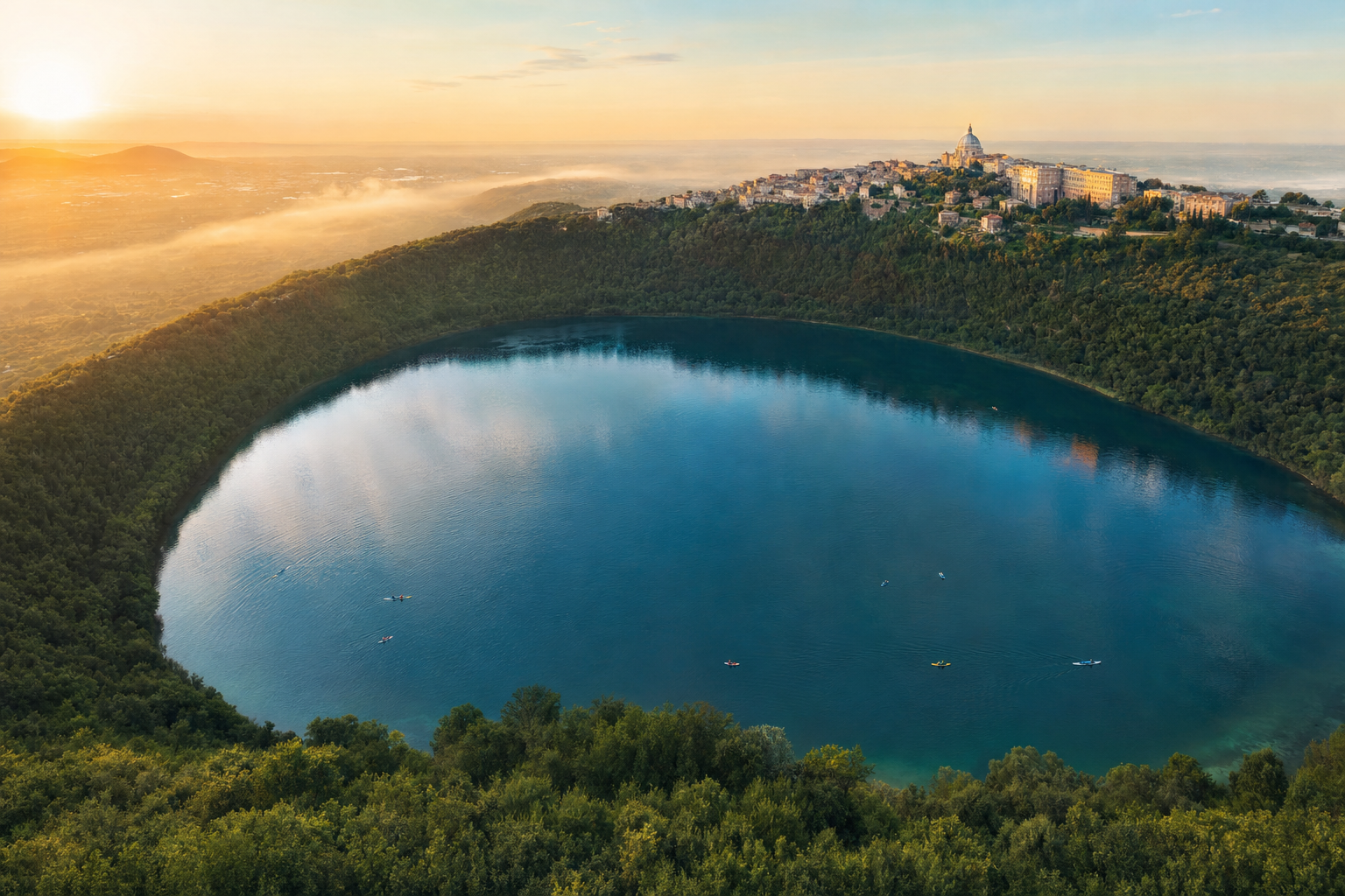 Vista aerea del Lago Albano