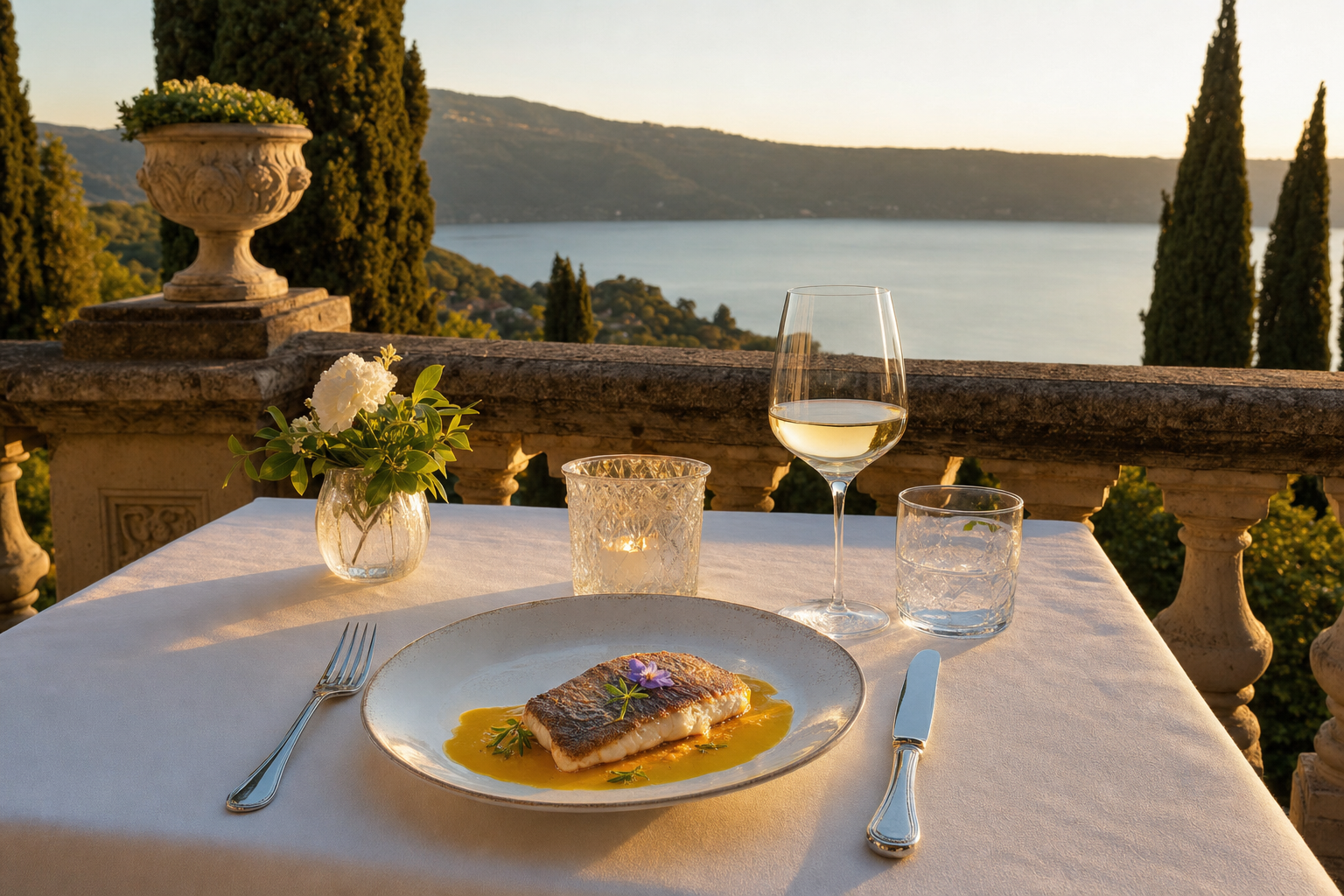 Antico Ristorante Pagnanelli — terrazza sul Lago Albano